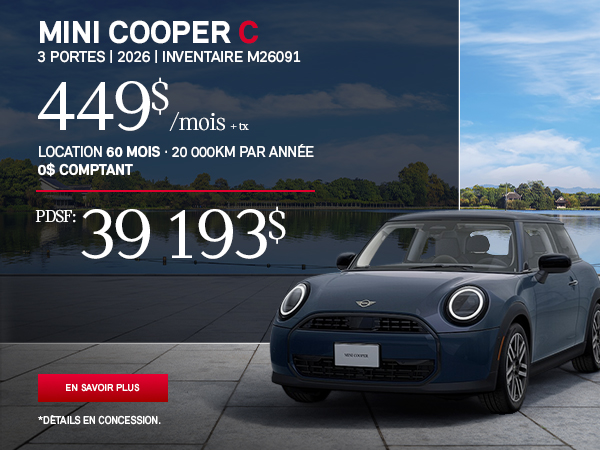 Bannière de MINI COUNTRYMAN COOPER SE 2026